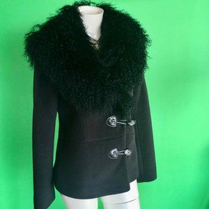 Mallia Black Angora & Lambswool Jacket